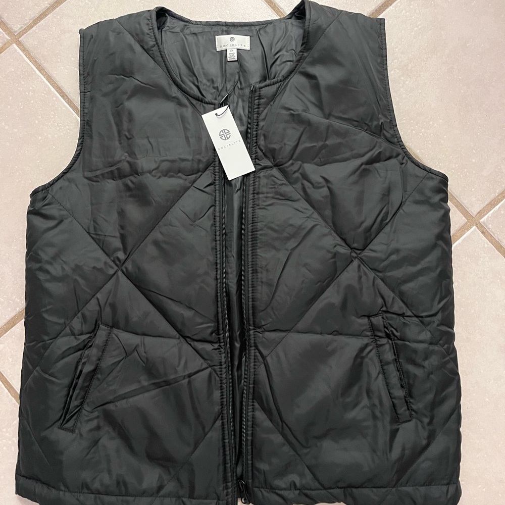Socialite Black Winter Vest